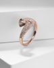 Shay Jewelry Shay Jewelry Bypass 18kt rose gold pinky ring with diamonds - 5