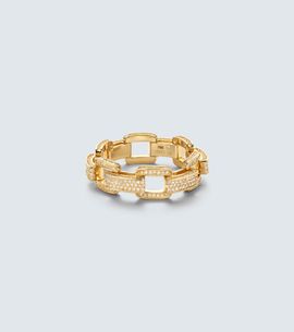 Shay Jewelry Shay Jewelry Deco Link 18kt gold ring with diamonds