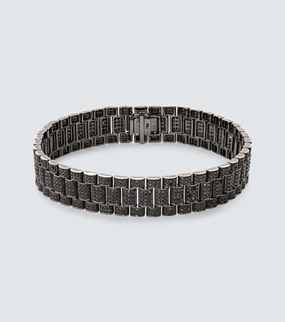 Shay Jewelry Shay Jewelry Rail Link 18kt black gold bracelet with diamonds