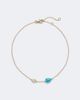 Shay Jewelry Shay Jewelry Riviera 18kt gold anklet with turquoise and diamond - 1