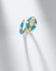 Shay Jewelry Shay Jewelry Riviera 18kt gold pinky ring with diamonds and turquoise - 5
