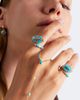 Shay Jewelry Shay Jewelry Riviera 18kt gold pinky ring with turquoise and diamonds - 2