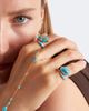 Shay Jewelry Shay Jewelry Riviera 18kt gold pinky ring with turquoise and diamonds - 3