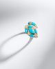 Shay Jewelry Shay Jewelry Riviera 18kt gold pinky ring with turquoise and diamonds - 5
