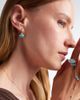 Shay Jewelry Shay Jewelry Riviera Petite 18kt gold huggie earrings with turquoises and diamonds - 2