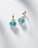 Shay Jewelry Shay Jewelry Riviera Petite 18kt gold huggie earrings with turquoises and diamonds - 5
