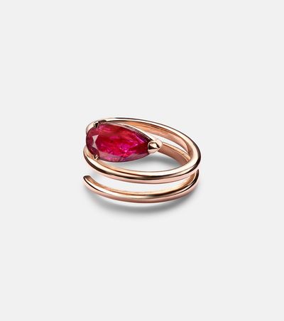 Shay Jewelry Shay Jewelry Ruby Pear 18kt rose gold ring with ruby