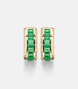 Shay Jewelry Shay Jewelry Scales 18kt gold earrings with emeralds