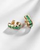 Shay Jewelry Shay Jewelry Scales 18kt gold earrings with emeralds - 5