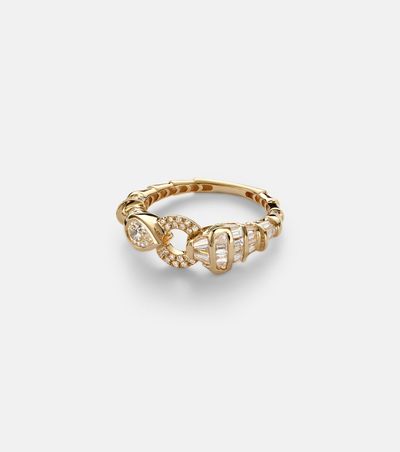 Shay Jewelry Shay Jewelry Serpentine 18kt gold ring with diamonds