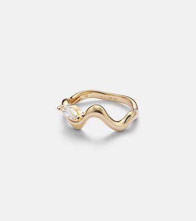 Shay Jewelry Shay Jewelry Wave 18kt gold ring with diamond