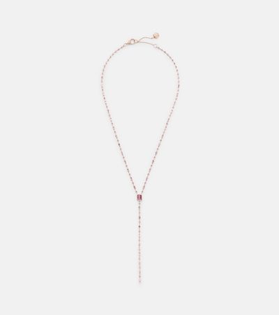 Shay Jewelry Shay Jewelry Y 18kt rose gold lariat necklace with sapphires