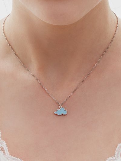 Shertz Kitsch Cloud Pendant Epoxy Necklace (24K)