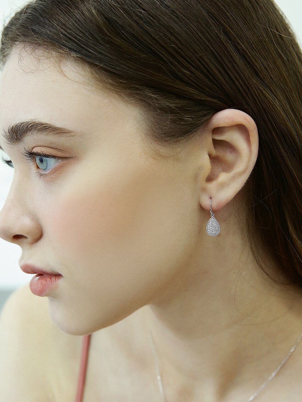 Shertz Pave Cubic Polka Earring (Silver925)
