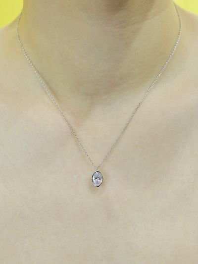 Shertz Vintage Crystal Pendant Necklace ( 14K )