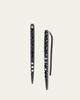 Sheryl Lowe Black Rhodium and Black Diamond Baby Stick Earrings - 1
