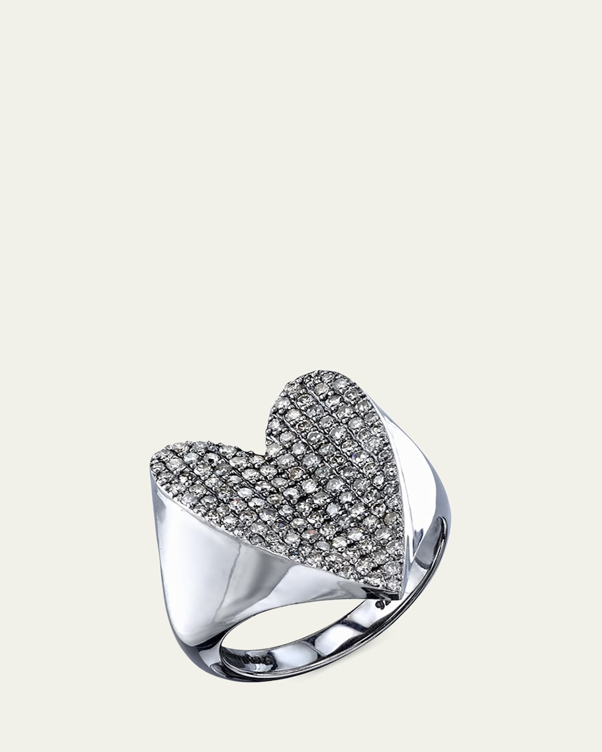 Sheryl Lowe Pave Diamond Heart Ring