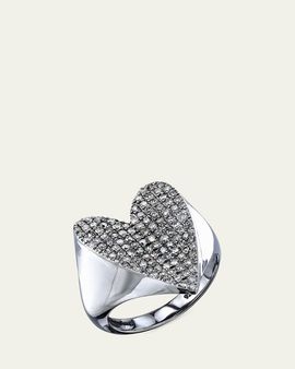 Sheryl Lowe Pave Diamond Heart Ring