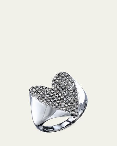 Sheryl Lowe Pave Diamond Heart Ring