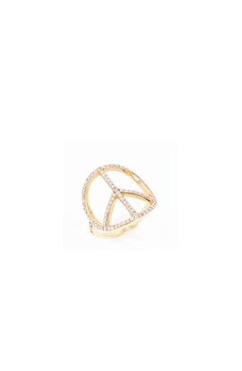 Sheryl Lowe Sheryl Lowe Circular Peace Sign Ring
