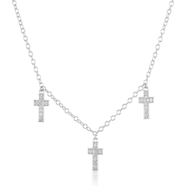 Sheryl Lowe Sheryl Lowe Diamond Cross Dangle Necklace