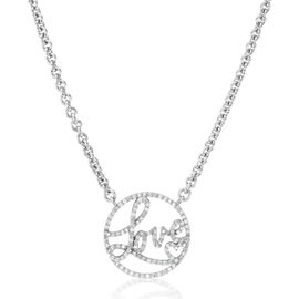 Sheryl Lowe Sheryl Lowe Diamond "Love" Script Necklace