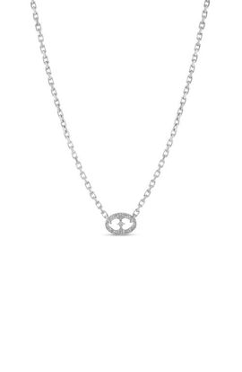 Sheryl Lowe Sheryl Lowe Diamond Puffy Heart Mariner Link Chain