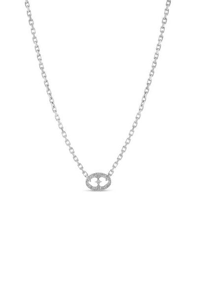 Sheryl Lowe Sheryl Lowe Diamond Puffy Heart Mariner Link Chain