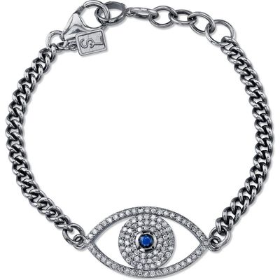 Sheryl Lowe Sheryl Lowe Evil Eye Curb Chain Bracelet