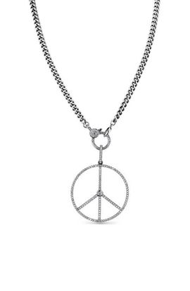 Sheryl Lowe Sheryl Lowe Long Peace Sign Pendant Necklace