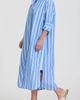 SHIRTY SHIRTY Button Side Stripe Cotton Shirtdress - 3