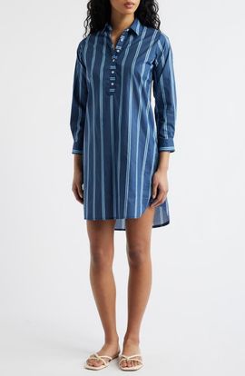 SHIRTY SHIRTY Classic Stripe Long Sleeve Shirtdress