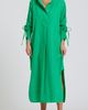 SHIRTY SHIRTY Gathered Long Sleeve Cotton Maxi Dress - 1