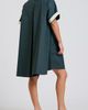 SHIRTY SHIRTY Grossgrain Ribbon Cotton Trapeze Shirtdress - 4