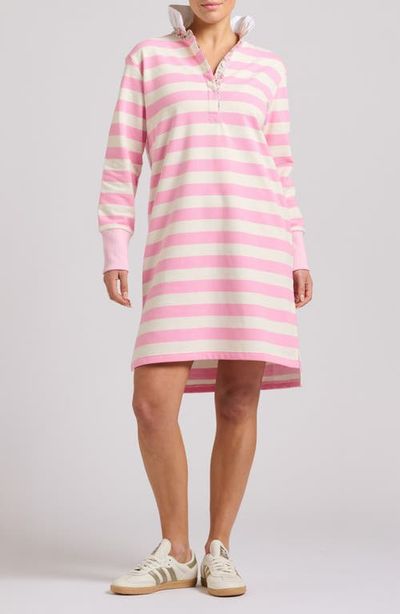 SHIRTY SHIRTY Ruffle Collar Long Sleeve Rugby Dress
