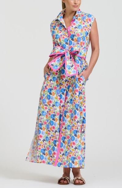 SHIRTY SHIRTY Sleeveless Tie Waist Shirtdress