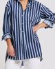 SHIRTY SHIRTY Stripe Boyfriend Shirt - 1