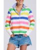 SHIRTY SHIRTY Summer Stripe Cotton Rugby Sweatshirt - 1