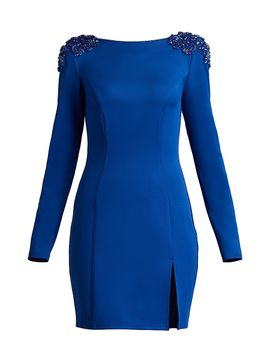 Sho by Tadashi Shoji Women's Embellished Shoulder Sheath Cocktail Dress