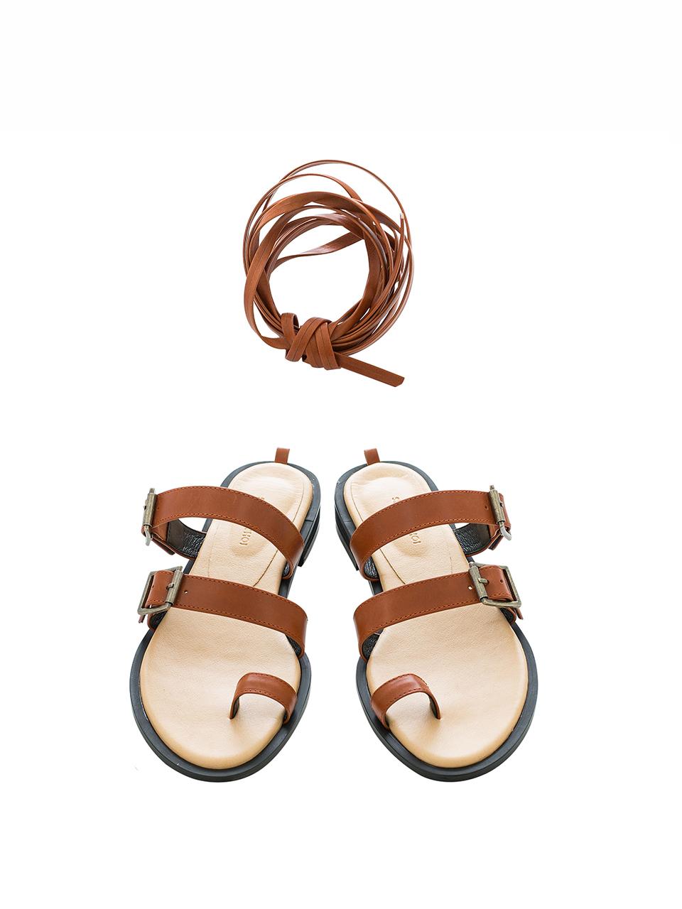 SHOE BY CHOI Belted sandals _Camel (2. 5cm)