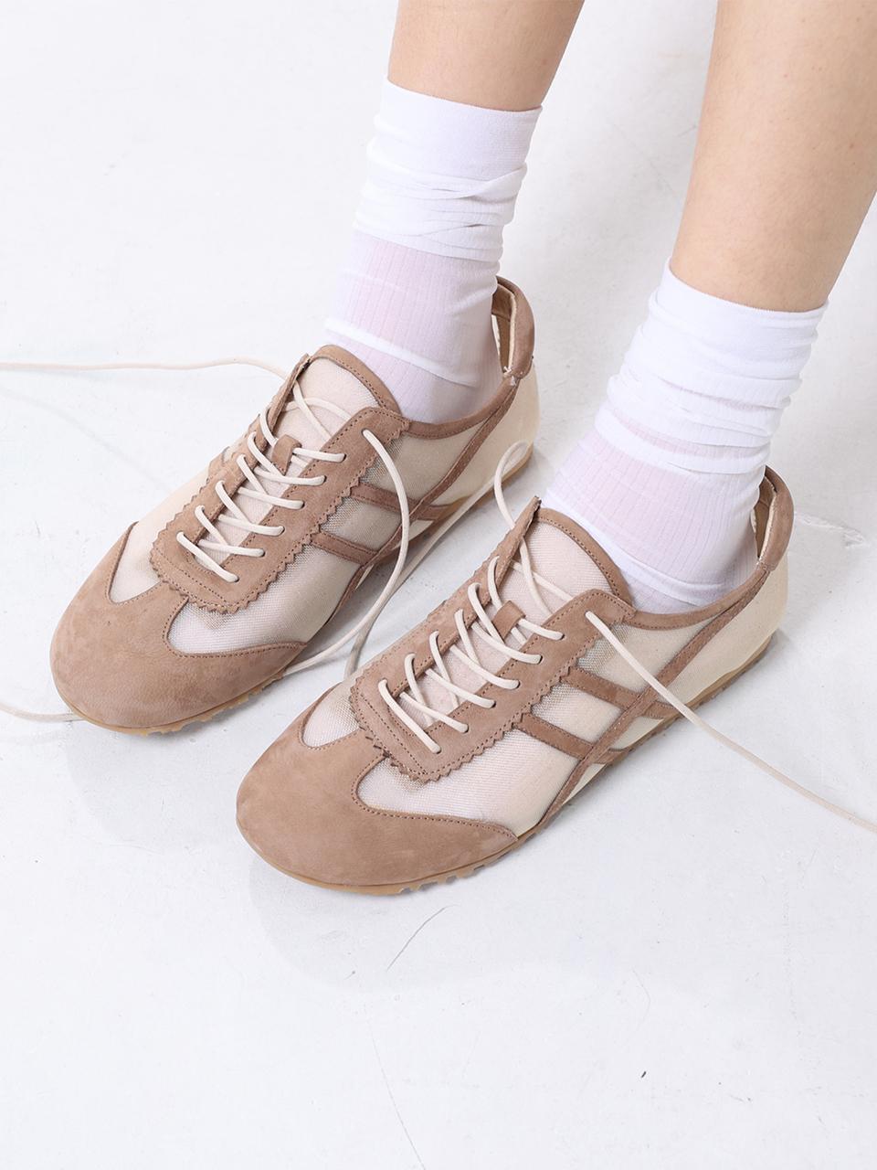 SHOE BY CHOI Mesh Nubuck Combination Sneakers [Beige]
