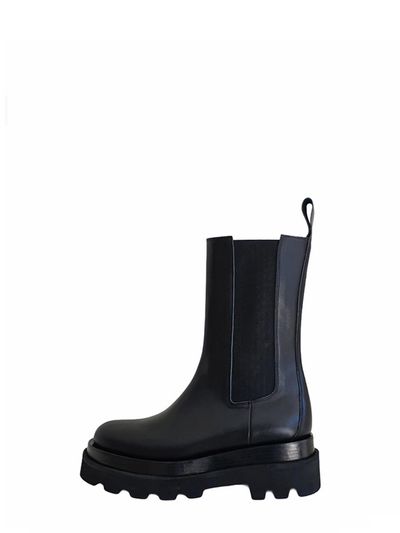 SHOE BY CHOI middle full-heeled Chelsea Boots (Black Cowhide/6.