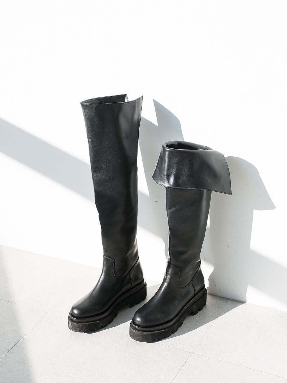 SHOE BY CHOI Nihai Full Hoop Boots (Cowhide Brack/ 6.5cm)