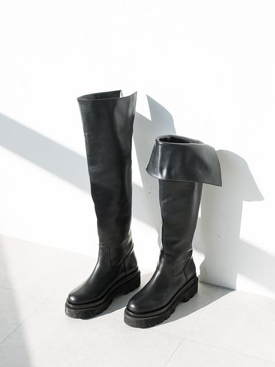 SHOE BY CHOI Nihai Full Hoop Boots (Cowhide Brack/ 6.5cm)