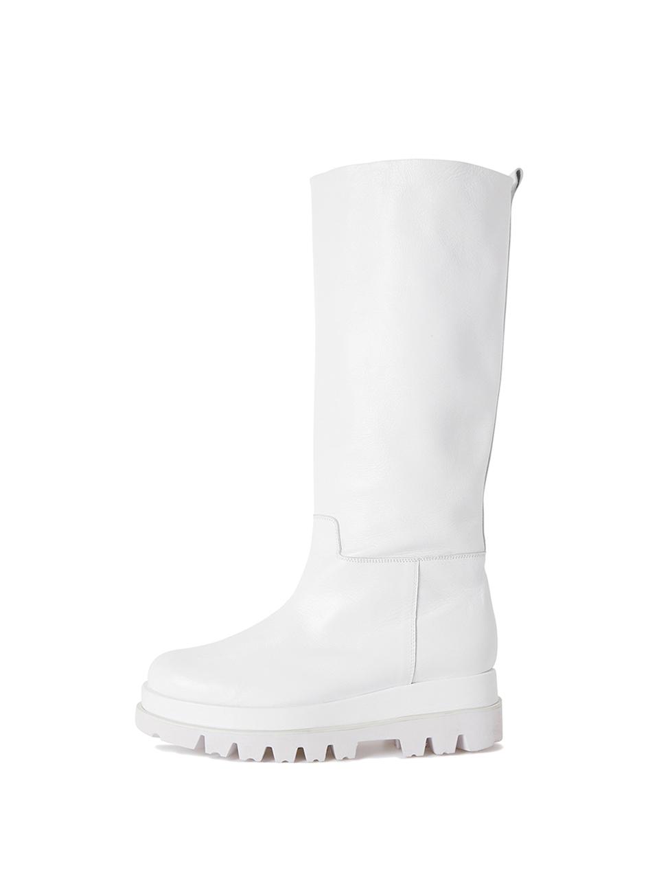 SHOE BY CHOI Whole hoop long boots (Black, White, Camel cowhide