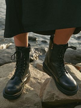 SHOEHI Vianca Lace-Up Boots 3 Colors
