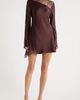Shona Joy Shona Joy Allgra Asymmetric Lace Panel Charmeuse Minidress - 1
