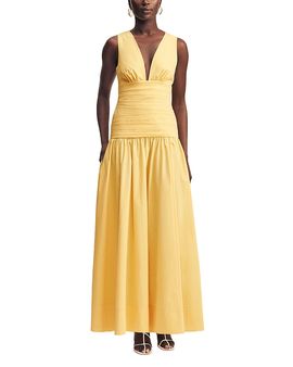 knee length dresses for ladies LA LUNE ASYMMETRICAL LONG SLEEVE MAXI DRESS | CREAM | DRESSES main image 0