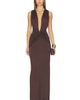 Shona Joy Shona Joy Miro Sleeveless Plunged Maxi Dress - 1