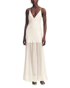knee length dresses for ladies Allegra Lace Panelled Maxi Dress | Espresso | Dresses main image 1